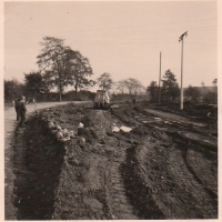 Die 60er - Herbert-Thode-Bilder-Straßenbau am Trafo Häuschen 1961